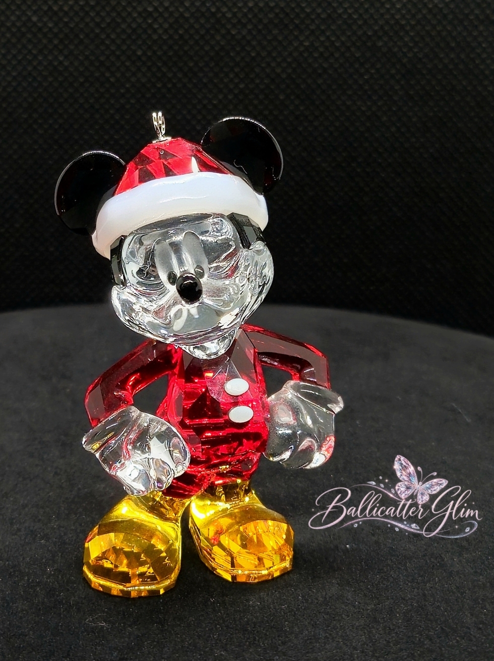 Swarovski Disney Mickey Mouse Christmas Ornament #5004690 Retired 2013 Boxed